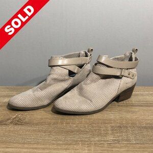 Dr. Scholl's Womens Sz 8.5M Baxter Beige Memory Foam Cool Fit Slip On Ankle Boot